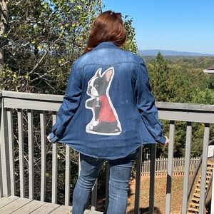 Boston Terrier- NOLA Denim Shirt